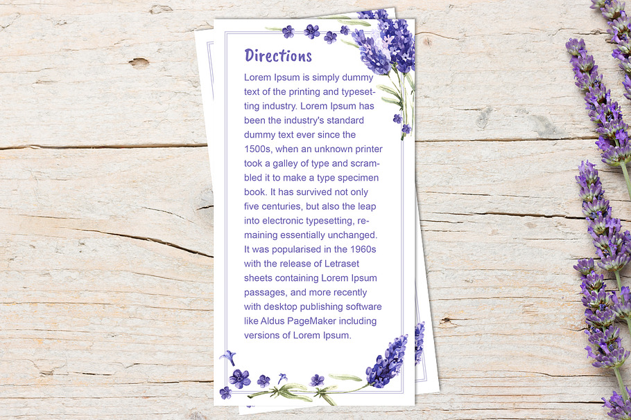 Lavender Wedding direction DiY
