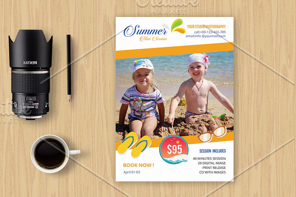 Summer Mini Session Template-V526 in Flyer Templates - product preview 1