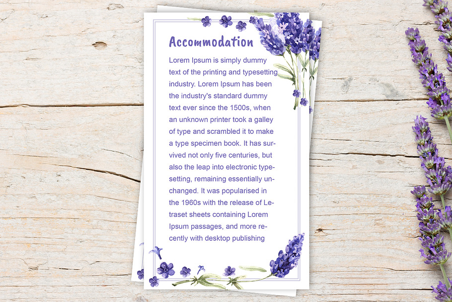 Lavender Wedding Accommodation DiY in Wedding Templates - product preview 8