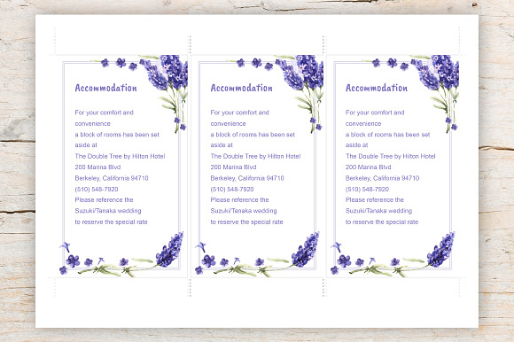 Lavender Wedding Accommodation DiY in Wedding Templates - product preview 1