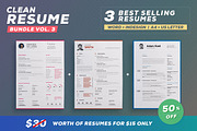 Clean Resume/Cv - Bundle Volume 3