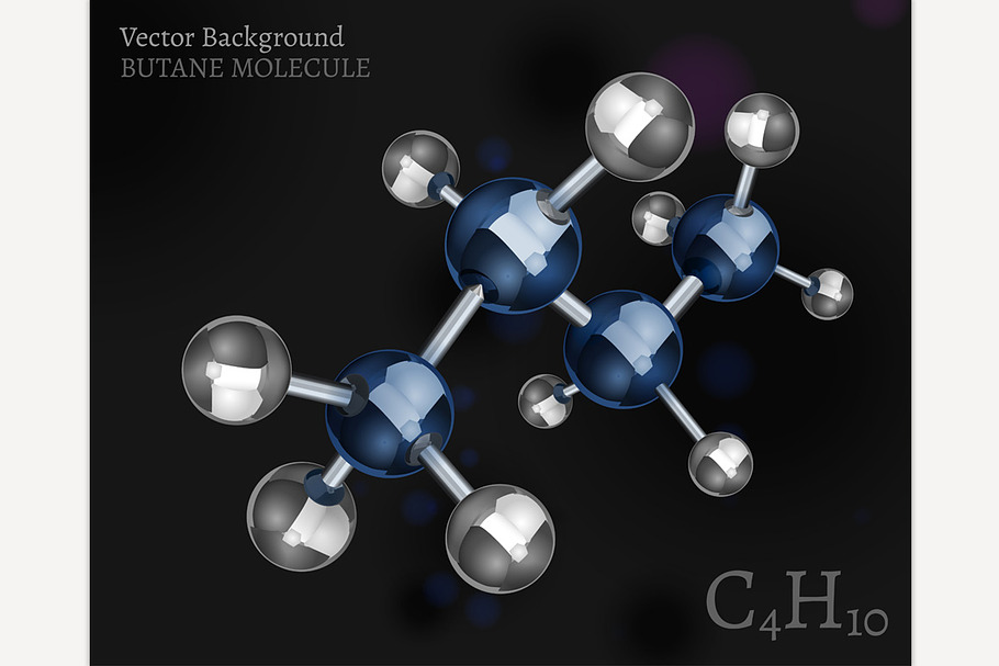 Butane Molecule Image in Illustrations - product preview 8