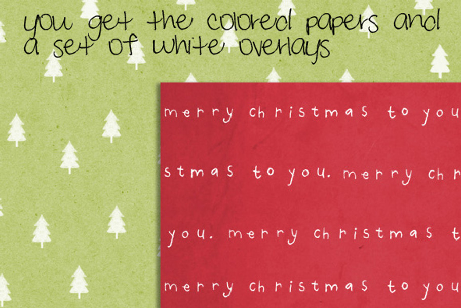 Hand Drawn Christmas Papers/Overlays