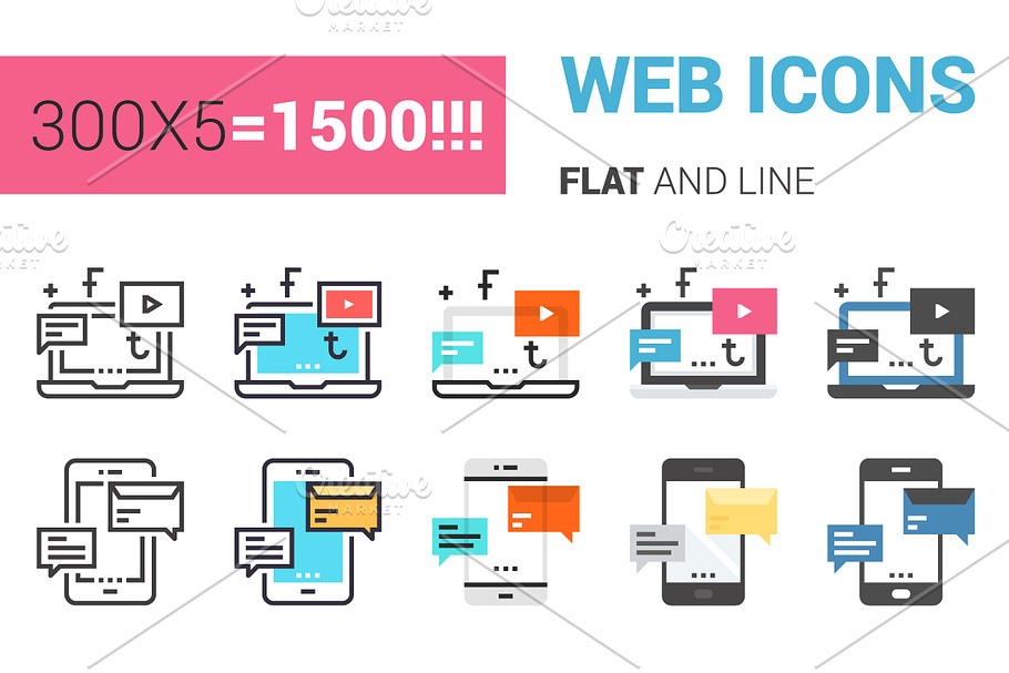300 Web Icons in Graphics - product preview 8