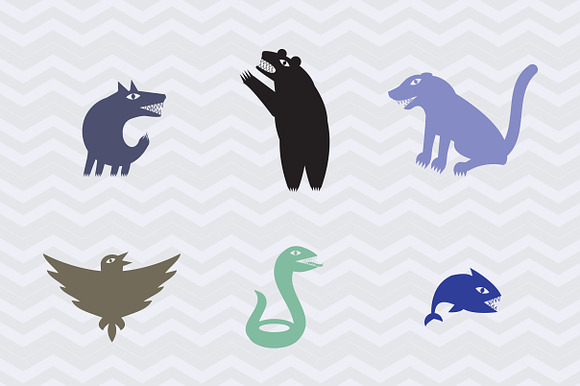 Wild Animals Illustration Set in Illustrations - product preview 1