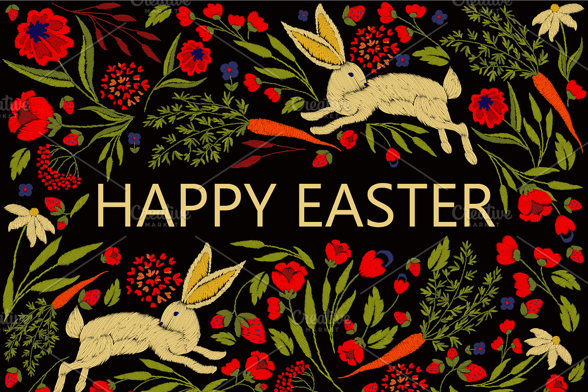 EASTER EMBROIDERY in Illustrations - product preview 8