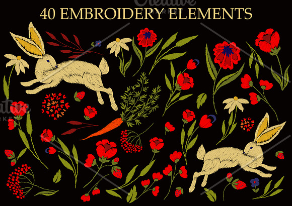 EASTER EMBROIDERY in Illustrations - product preview 1