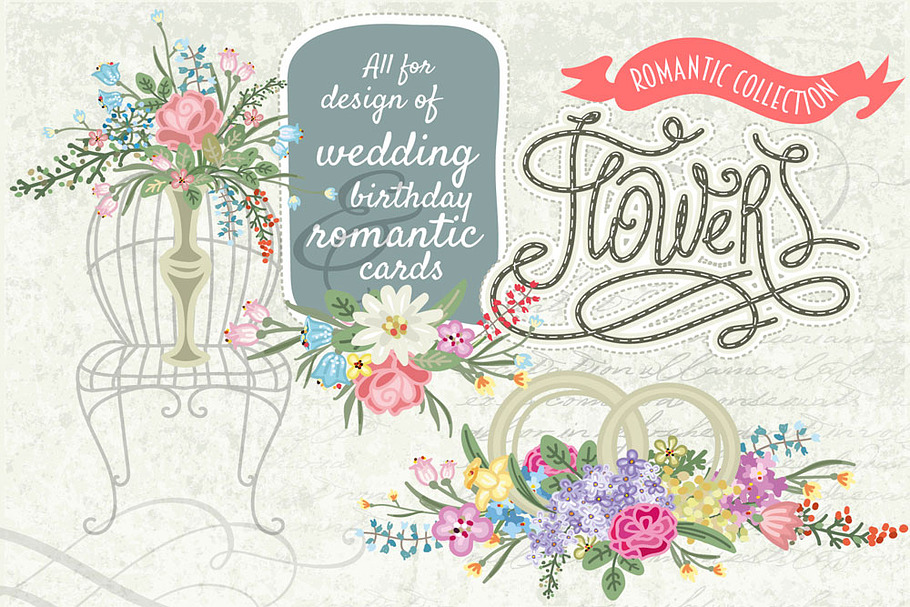 Set of vector bouquets in Illustrations - product preview 8