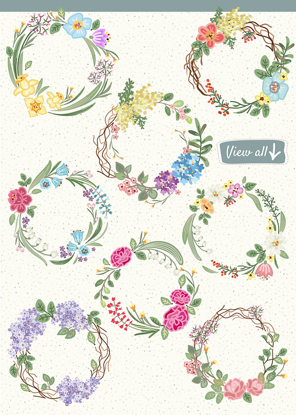 Set of vector bouquets in Illustrations - product preview 3