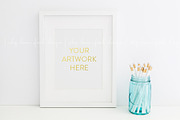 White Frame Styled Stock Photography