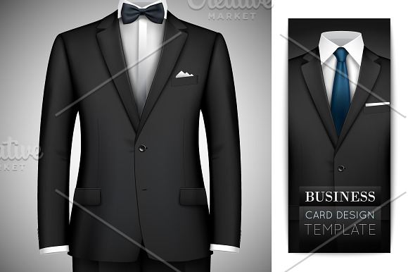 Realistic Male Suit Set in Illustrations - product preview 2
