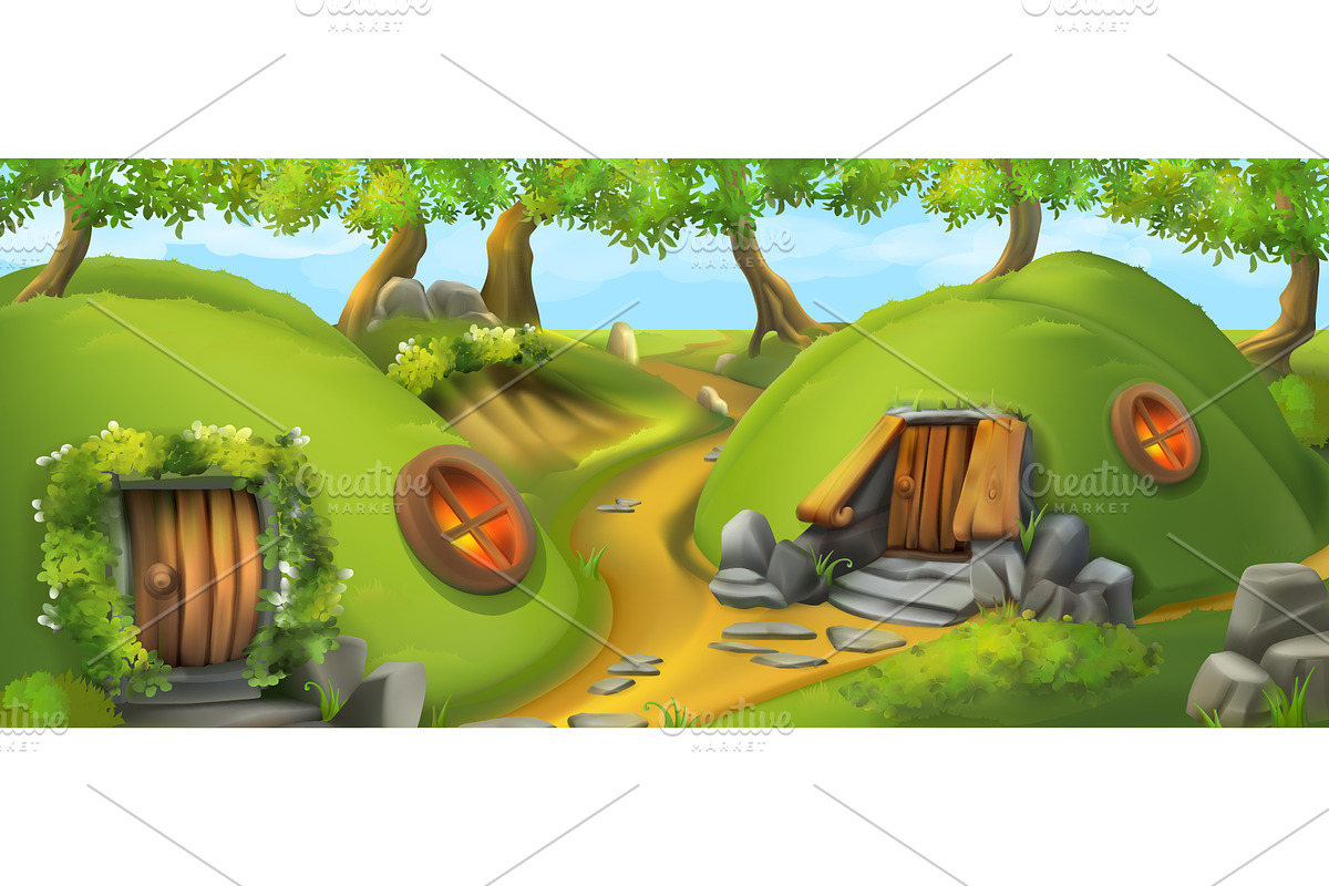 Fairy Tale Village. Vector in Illustrations - product preview 8
