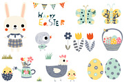 Easter clip art set with animals