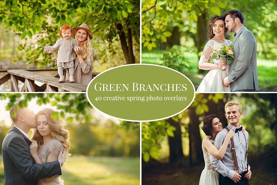 Green Branches photo overlays