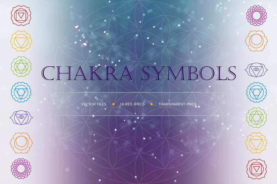 Chakra Symbols in Illustrations - product preview 8