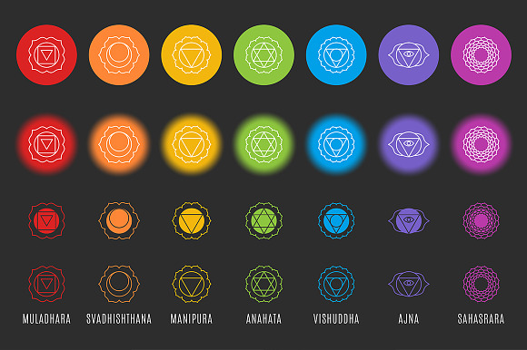 Chakra Symbols in Illustrations - product preview 2