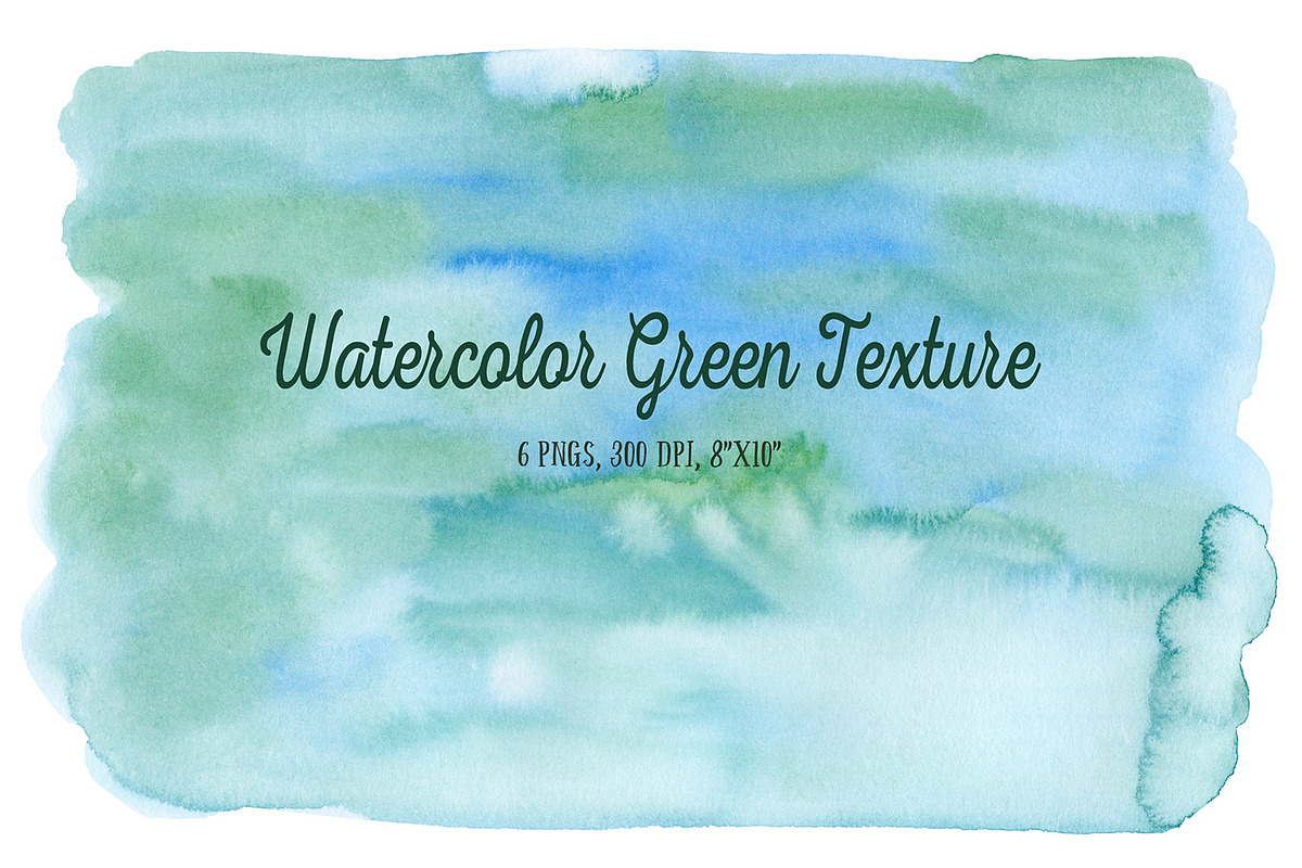 Watercolor Green Texture in Textures - product preview 8