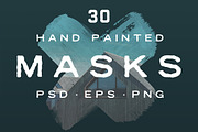30 Hand Painted Masks