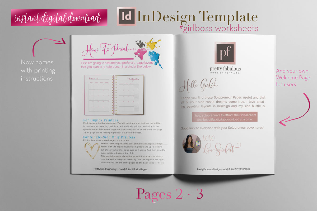 Girlboss Sheets | InDesign Template in Stationery Templates - product preview 8