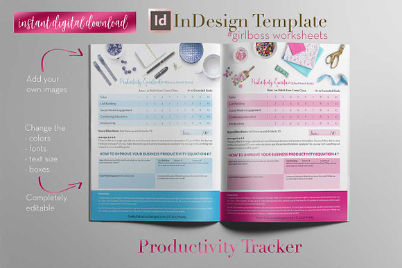 Girlboss Sheets | InDesign Template in Stationery Templates - product preview 2