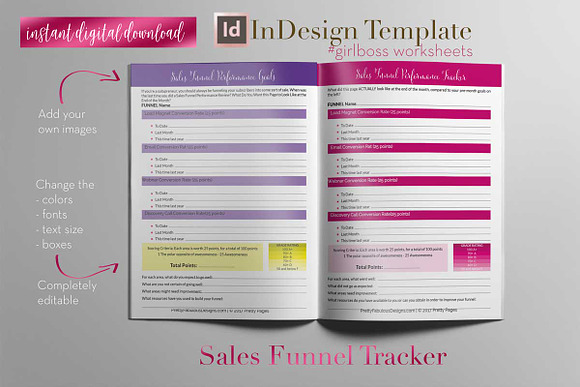 Girlboss Sheets | InDesign Template in Stationery Templates - product preview 4