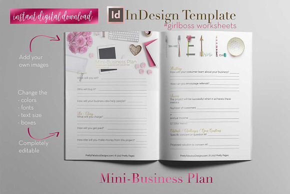 Girlboss Sheets | InDesign Template in Stationery Templates - product preview 5