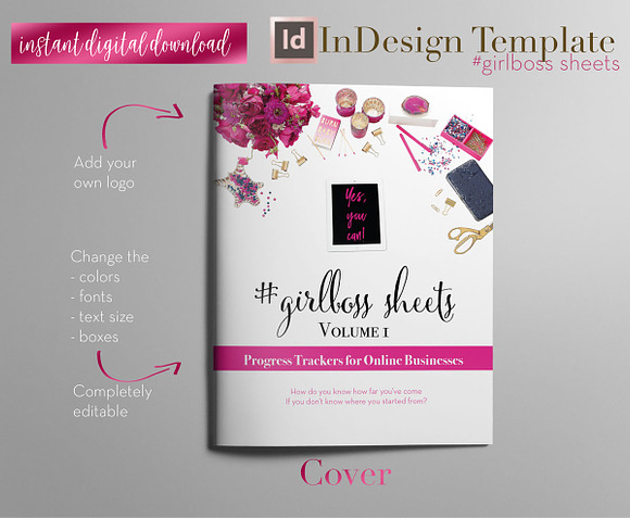 Girlboss Sheets | InDesign Template in Stationery Templates - product preview 7