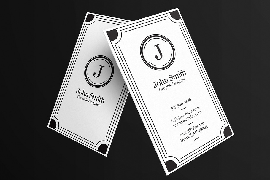 Vintage Business Card in Business Card Templates - product preview 8