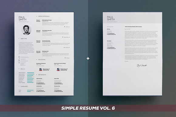 Simple Resume/Cv - Bundle Volume 2 in Resume Templates - product preview 3