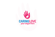 Caring love logo