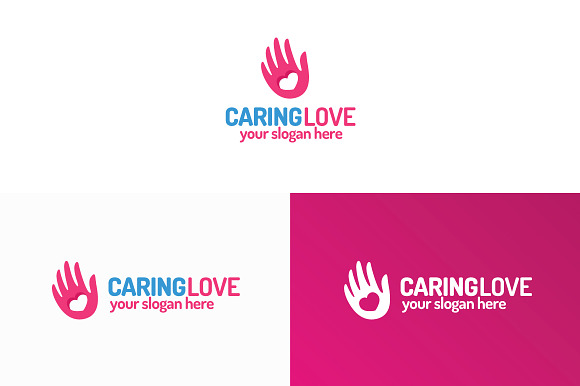 Caring love logo in Logo Templates - product preview 1