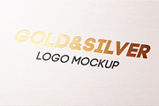 Gold & Silver & UV logo mockup