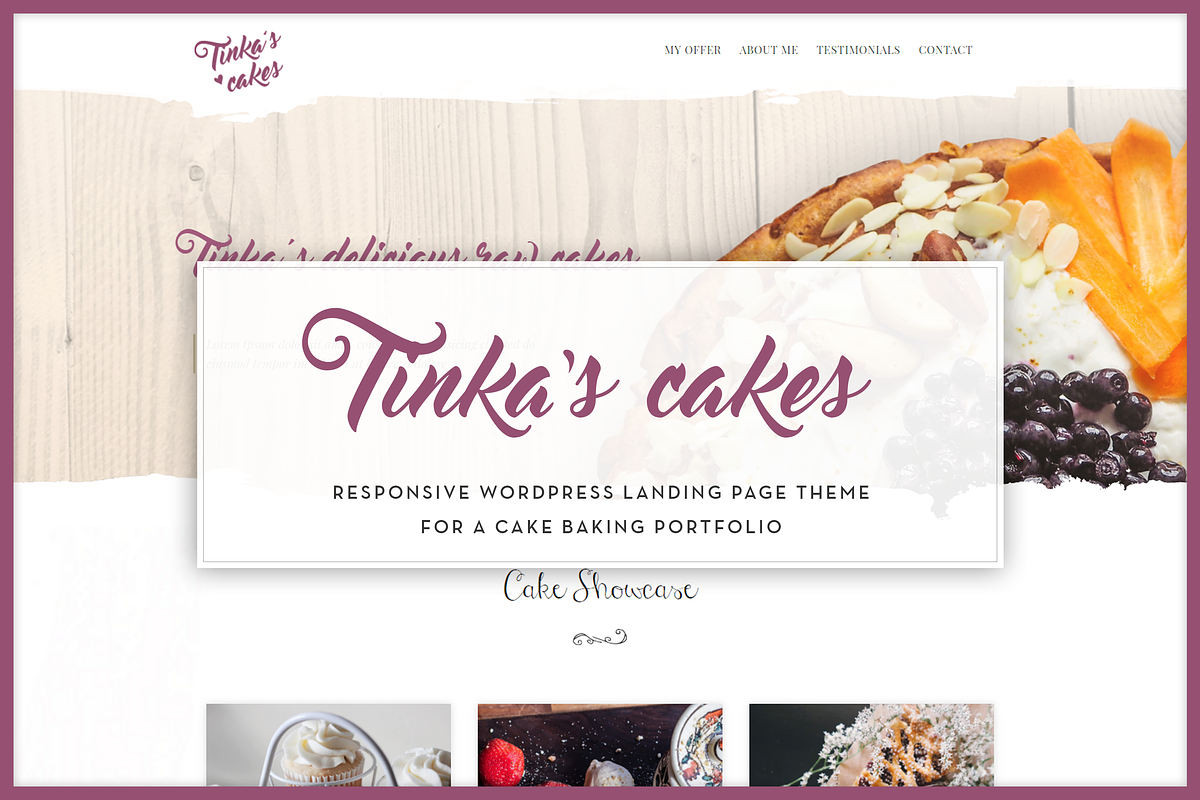 Tinka - Cake Baking Portfolio Theme in WordPress Portfolio Themes - product preview 8