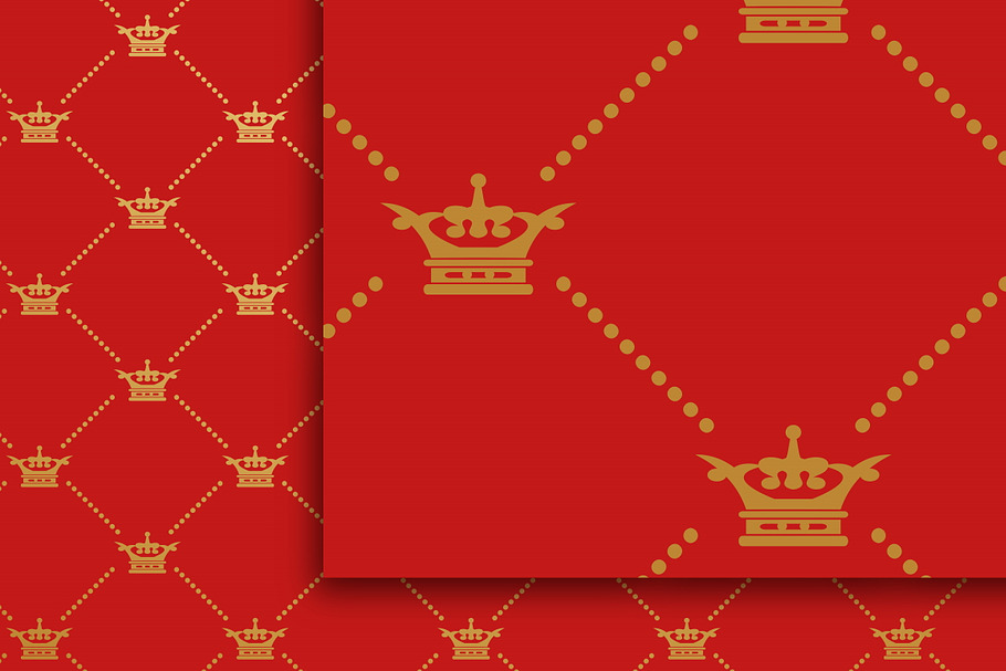 Red background. Royal