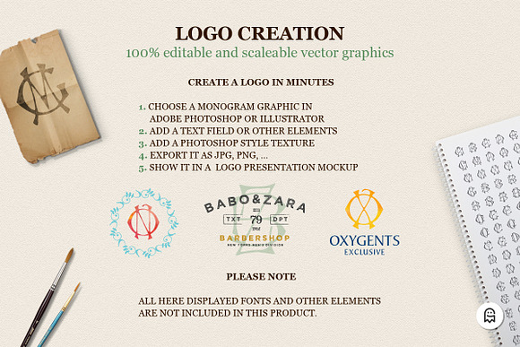 Logo Monogram Initials in Logo Templates - product preview 1