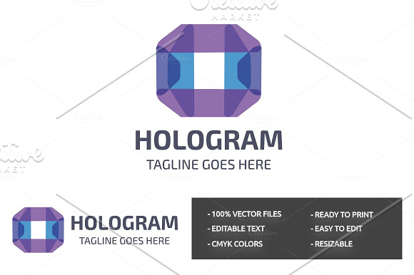 Hologram (Letter H) Logo in Logo Templates - product preview 1