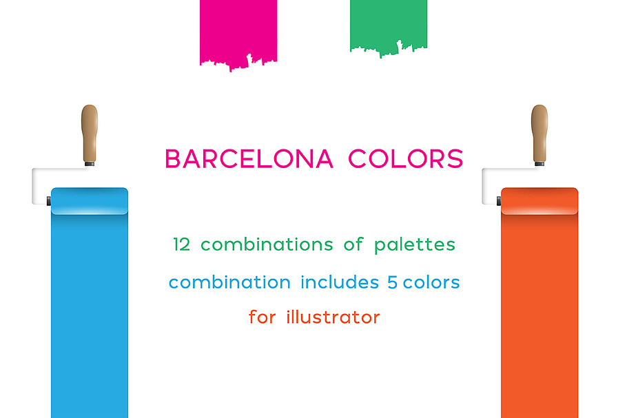 Barcelona, Amazing Swatches Palettes in Photoshop Color Palettes - product preview 8