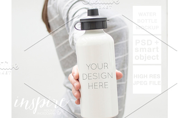 Water Bottle Mockup PSD in Product Mockups - product preview 2