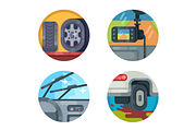 Set of auto icons