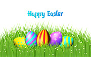 Easter eggs on white background.