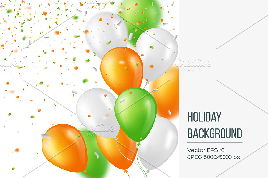 Holiday background with balloons. in Illustrations - product preview 8