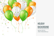 Holiday background with balloons.