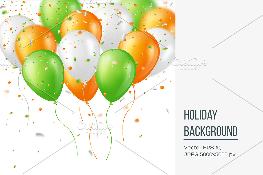 Holiday background with balloons. in Illustrations - product preview 8