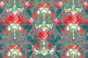 Carnation floral seamless pattern