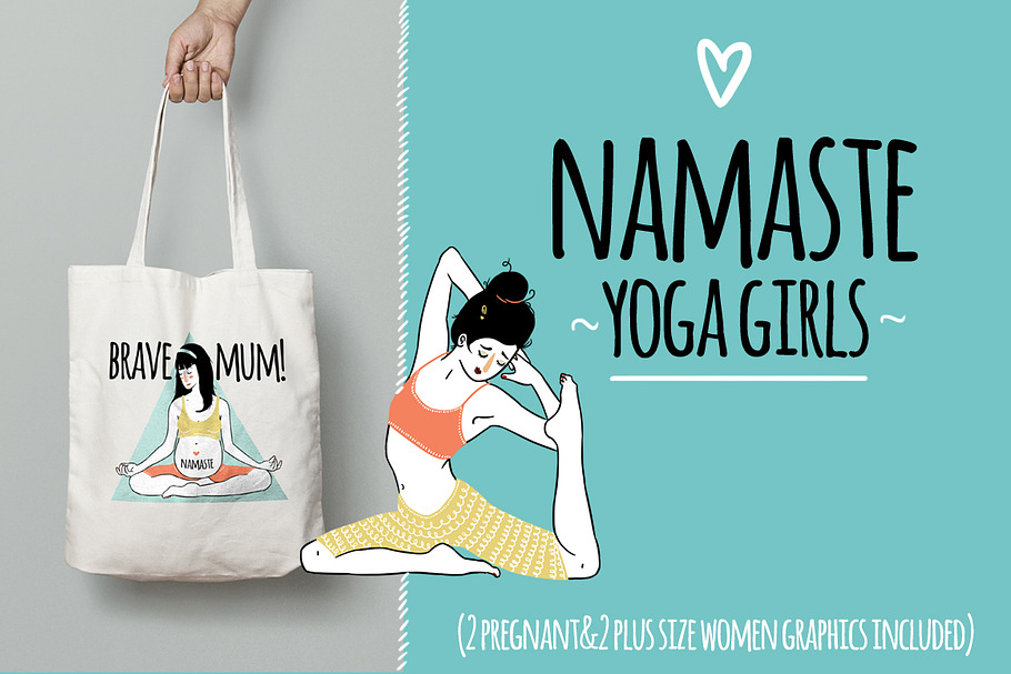 NAMASTE! Yoga Girls Graphics