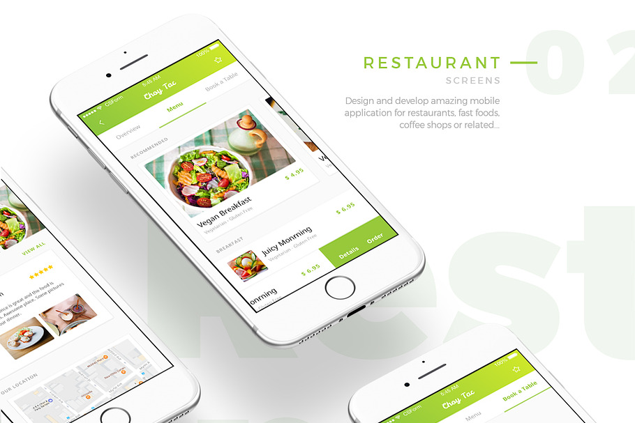 Organic Food UI Kit - 4 in 1 in UI Kits and Libraries - product preview 8