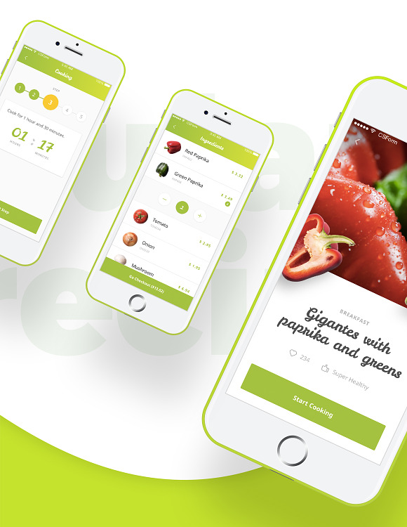 Organic Food UI Kit - 4 in 1 in UI Kits and Libraries - product preview 4