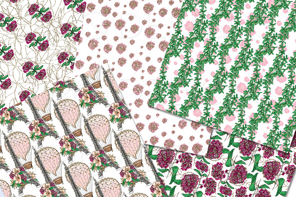 Pink Peach Paris Digital Papers in Patterns - product preview 1