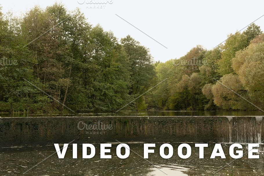 Backwater with dried waterfall. Autumn daytime. Smooth dolly shot in Graphics - product preview 8
