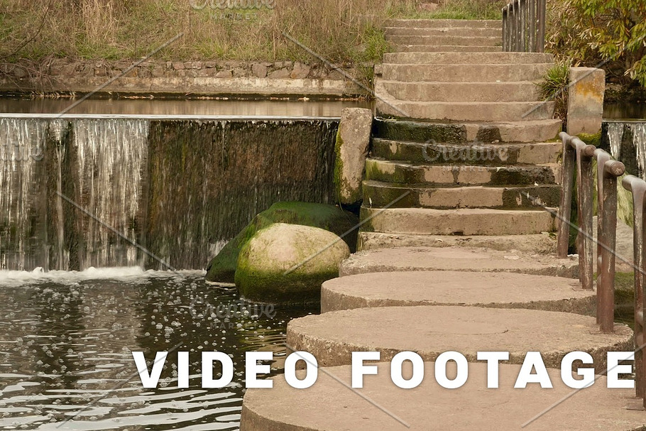 Concrete bridge in the park. Autumn daytime. Smooth dolly shot in Graphics - product preview 8